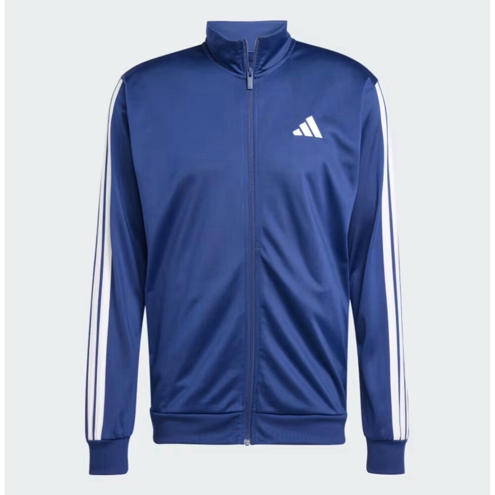 adidas Dayready Tracktop Mens Full Zip Jacket Casual Athletic Blue Size XL